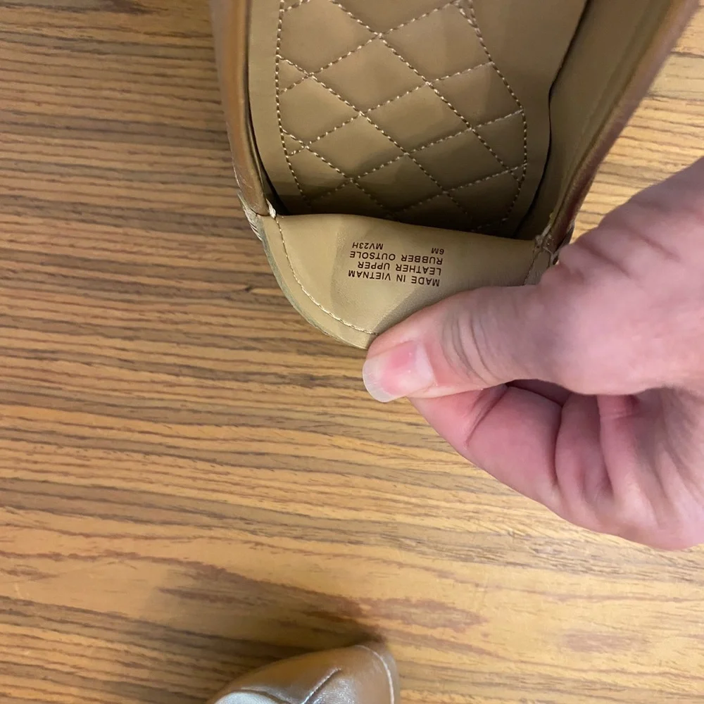 NWT Michael Kors Gold leather Juliette loafers